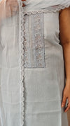 Powder blue net kota suit