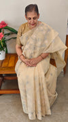 Beige embroidered net kota saree - WQ80