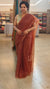 Caramel Brown Organza saree - TD16