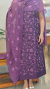 Dark purplecotton silk salwar suit