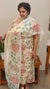 Off white printed tussar silk suit - M1