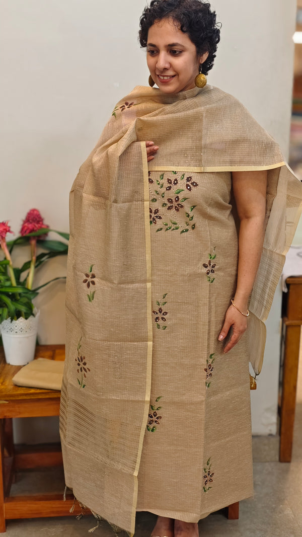 Beige tissue kota painted suit