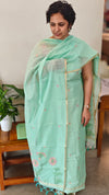 Teal Green Jamdani Suit - DL73