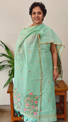 Teal Green Jamdani Suit - DL73A