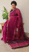 Wine printed kota silk saree - KTS3