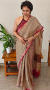 Dark beige kota silk saree - KTS3