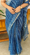 Indigo kota silk saree - A1 - KTS3