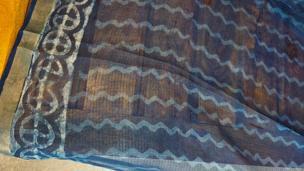 Indigo kota silk saree - A1 - KTS3