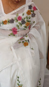 White silky kota saree