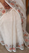 Off white and Peach Tepchi kota saree
