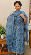 Blue net kota salwar suit