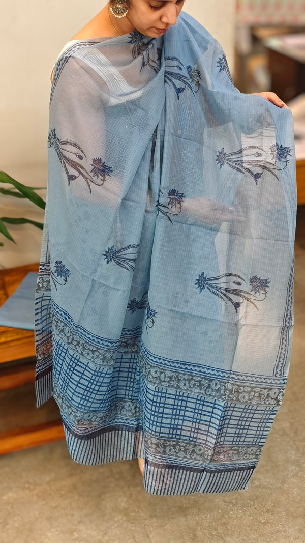 Blue net kota salwar suit