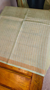 Tea green zari check tussar silk saree - 4K32