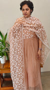 Nude Peach Tissue Organza suit - B904