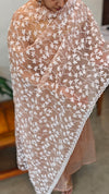 Nude Peach Tissue Organza suit - B904
