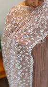 Mauve tissue organza suit - B904