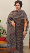 Grey and Black Kota doria salwar suit - GD331