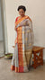 Grey and red tissue kota banarasi saree - CSF5