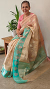 Banarasi saree with ganga jamuna borders - CSF5