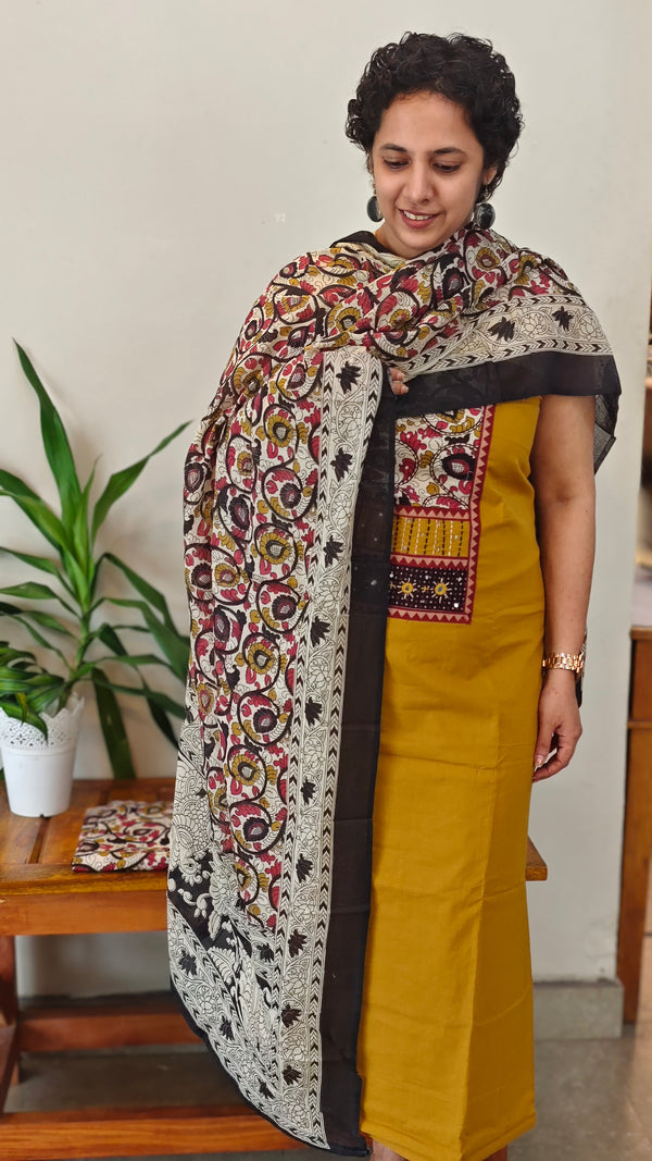 Mustard cotton salwar suit