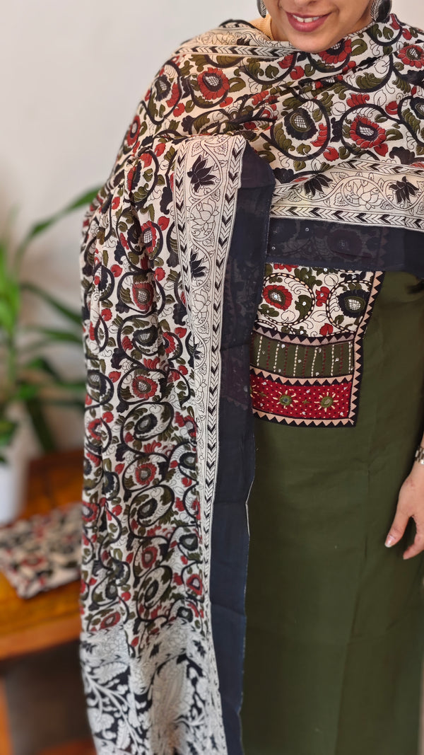 Green cotton salwar suit