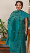 Peacock Green vicose tussar silk suit