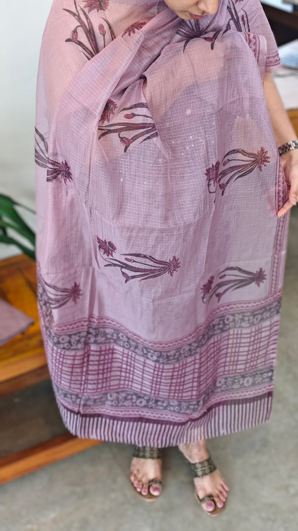 Lilac net kota salwar suit