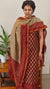 Brick red and beige Chanderi suit