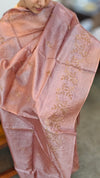 Rosy brown tussar silk suit