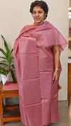 Mauve bamboo tussar silk suit