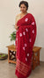 Red Chinon silk bandini saree - NG22