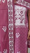 Dark pink cotton suit