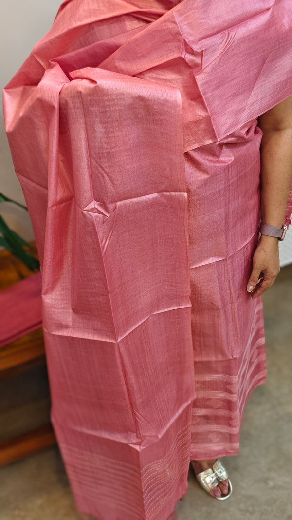 3300 - Blush Pink tussar silk suit - 1