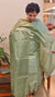 3300 Sage green tussar silk suit - 1