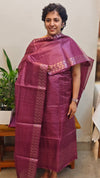 3300 - Wine tussar silk suit