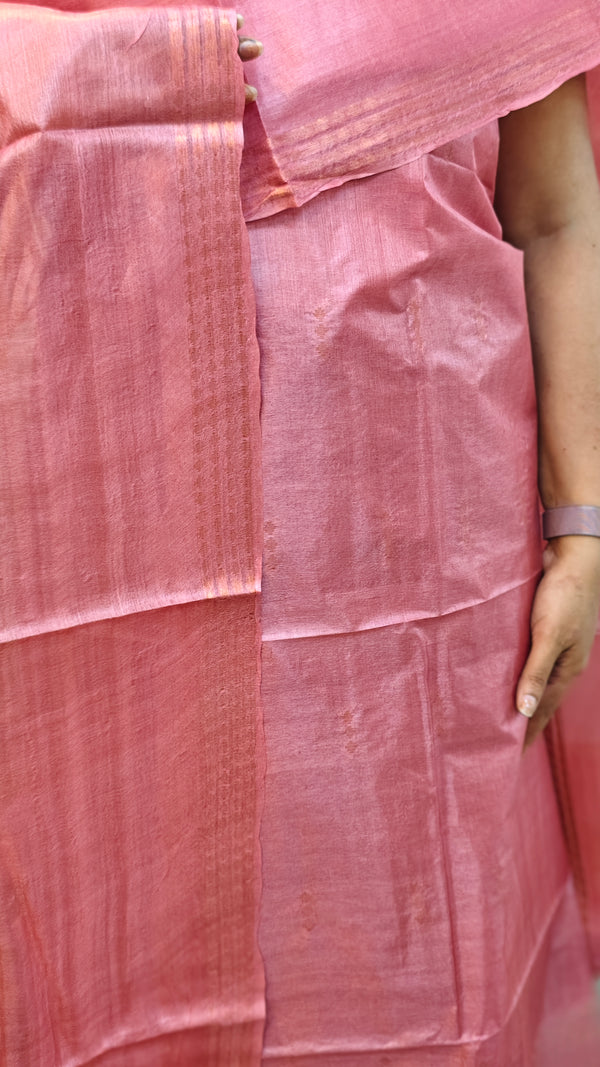3300 Blush pink tussar silk suit - 3