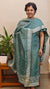 Dark teal chinon banarasi suit