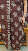 Coffee brown muslin salwar suit - HT49