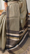 Light grey Linen silk saree - DR42