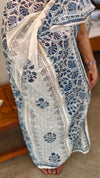 Off White and Blue cotton suit