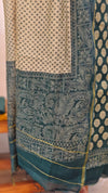 Green and Beige chanderi suit