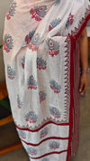 Maroon and white cotton suit -1