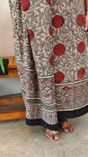 Grey and maroon modal cotton suit
