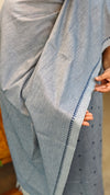 Bluish grey handloom cotton suit