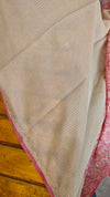 Peach Printed Silky kota saree with Pita work - D229