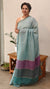 Teal Blue Silky kota saree with hand pita embroidery - D229