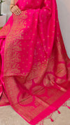 Rani Pink banarasi silk saree - BLM8