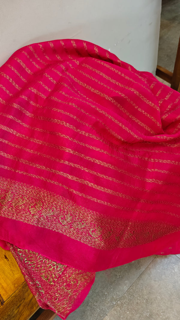 Rani Pink banarasi silk saree - BLM8