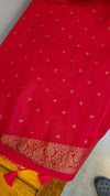 Dark Red Banarasi Silk Saree - BLM8