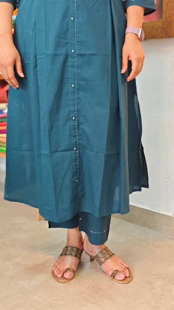Green 2 piece kurti set